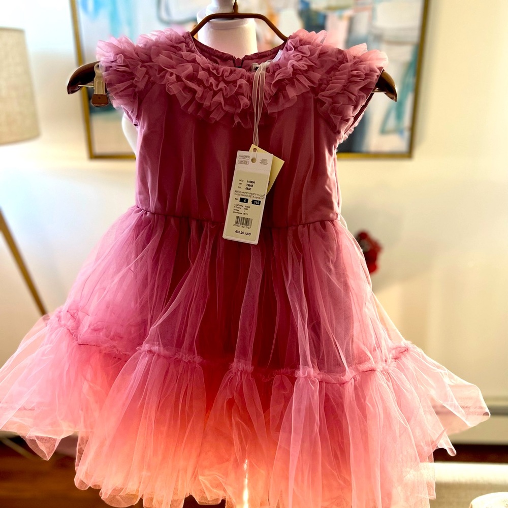 Silk-touch tulle dress